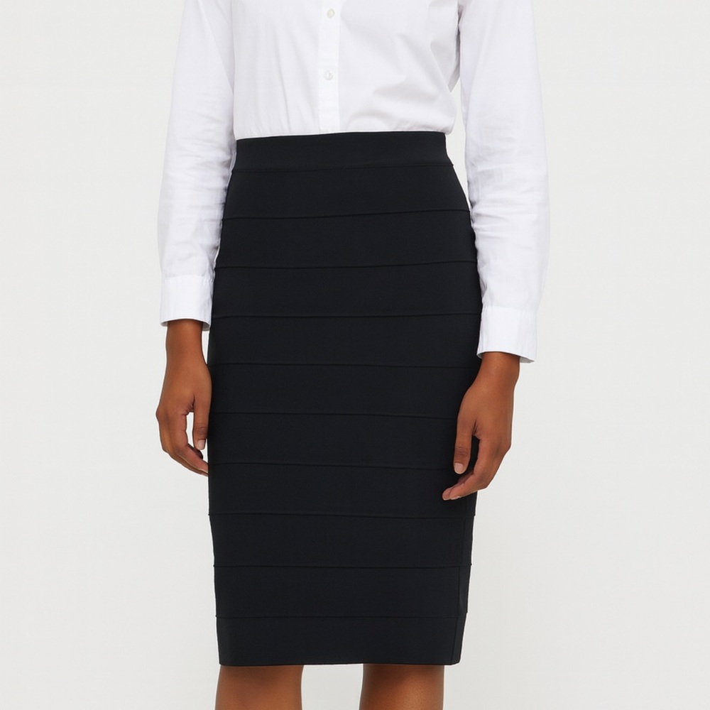 BCBGMAXAZRIA Black Bandage Pencil Skirt Size XS